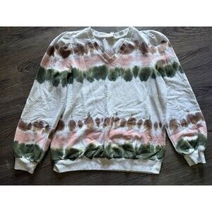 Knox Rose Womens Sweatshirt Size Medium Tie Dye Crew Neck Fleece